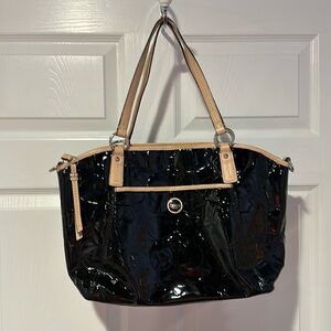 Gently Used Black Patent Leather Coach Purse